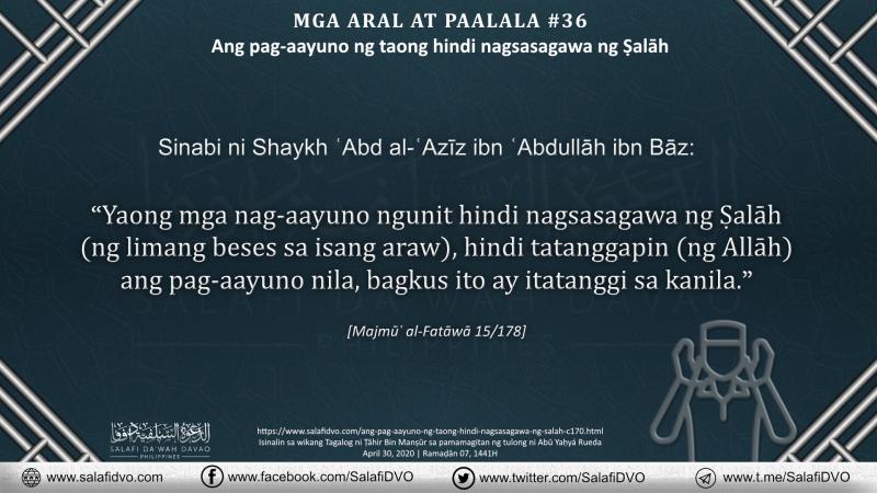 Mga Aral at Paalaala 36